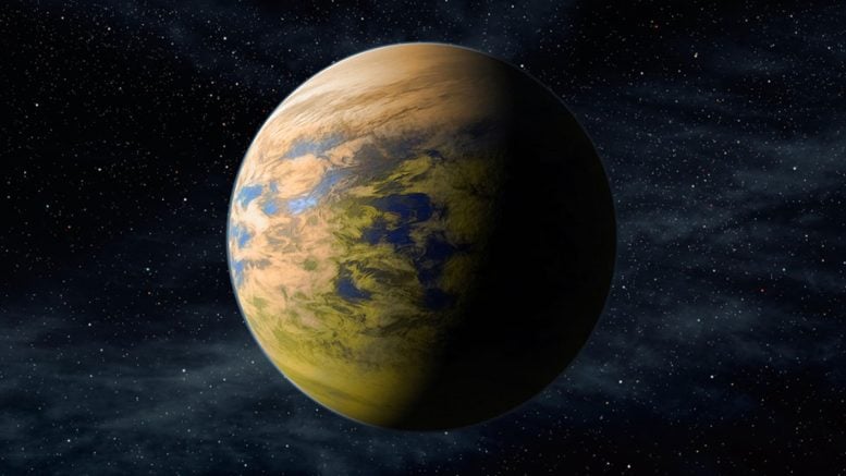 Cloudy Earth Like Exoplanet With Colorful Biota in the Clouds