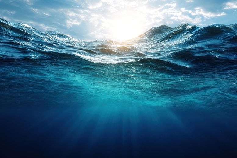 Underwater Cold Deep Blue Ocean Sunlight