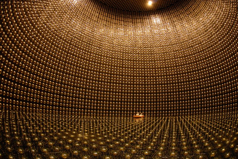 Inside Super Kamiokande SK Detector