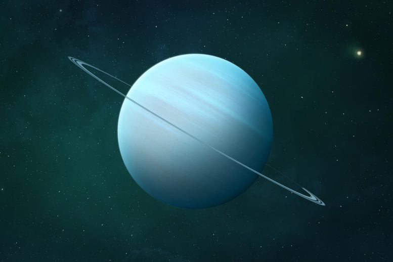 Planet Uranus in Space Illustration